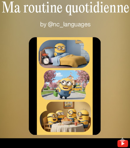 FRENCH SONG Grade 6 Unit 15: Ma routine quotidienne (Worksheet, Video ...
