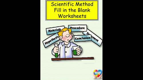 Scientific Method Fill in the Blank Worksheets- use with FREE ...