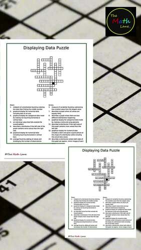 Displaying Data Crossword Puzzle by The Math Lane | TPT