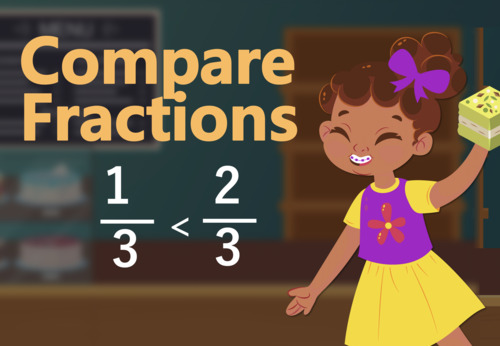 Preview of Compare Fractions with the Same Denominators