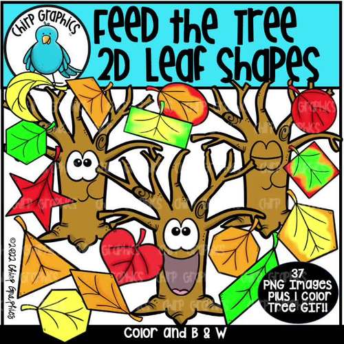 Feed the Tree 2D Leaf Shapes Clip Art Set by Chirp Graphics TPT