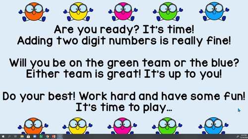 Two-Digit Addition without Regrouping-Jeopardy Style Game
