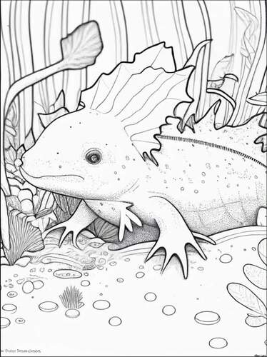 10 Axolotl Printable Coloring Pages for a Splash of Underwater Charm