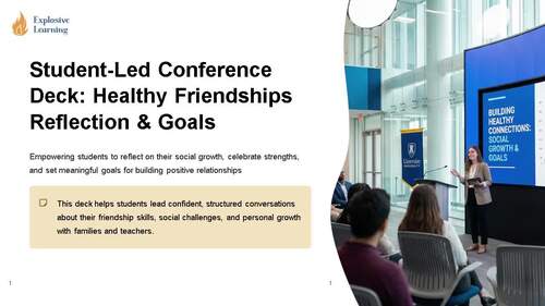 Student Led Conference Deck Healthy Friendships Reflection Goals Grades ...