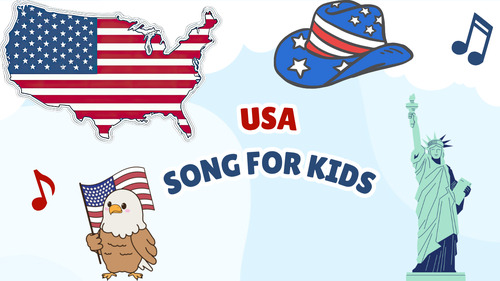 Preview of United States Song for Kids | USA Geography Video, MP3 & Lyrics PDF
