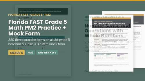 5th Grade FAST Math PM2 Practice Test & Review | Florida B.E.S.T. Test Prep