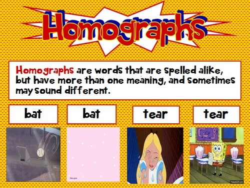 Preview of All About Homographs Video with Audio Narration Grades 2-5 Common Core
