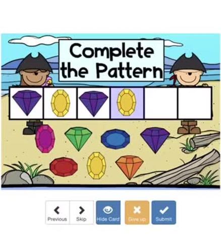 Boom Cards - Pirate Patterns by To Teach A Mockingbird | TpT