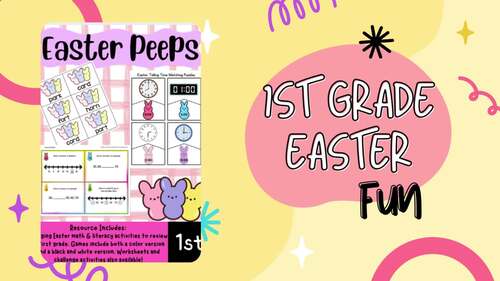 1st Grade Easter Reading & Math Fun | Easy Prep Literacy & Numeracy Packet