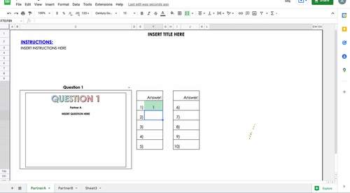 EDITABLE Pixel Art Task Cards Partner Template Dog by Amusing Algebra