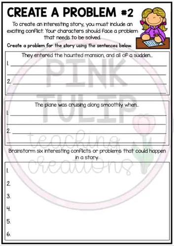 Create a Problem - Narrative Writing Worksheets | TpT