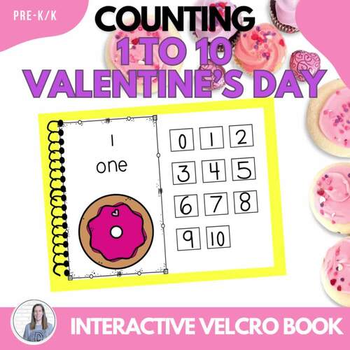 Valentine’s Counting Resource | 1 to 10 with Heart Donuts | TPT