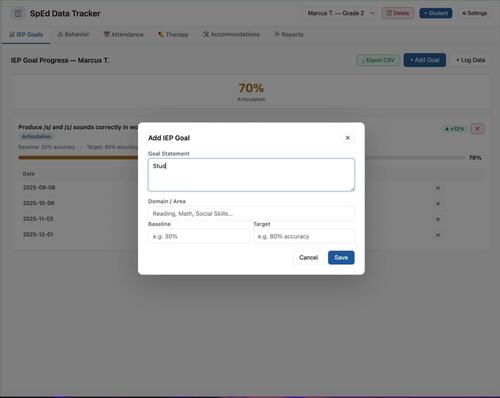 IEP Data Tracker — AI-Powered IEP & Student Data Management Tool