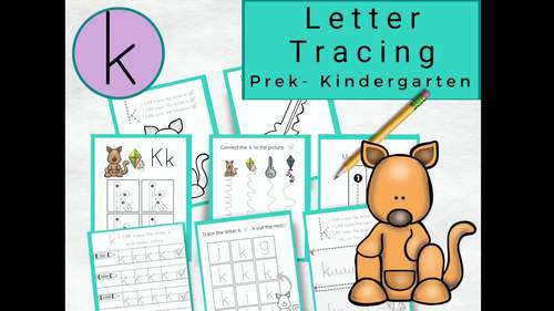 lowercase letters tracing letter k worksheets by rebekah sayler