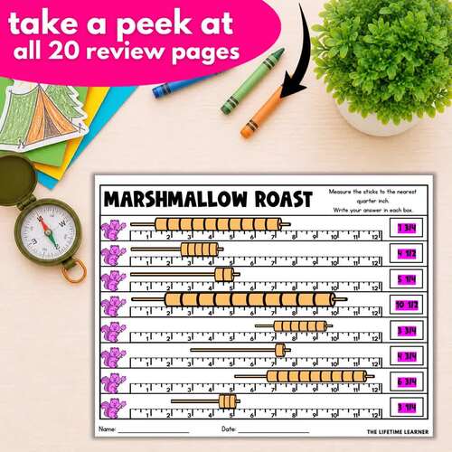 3rd Grade Camping Math Packet Test Prep Activities End of Year Math Review