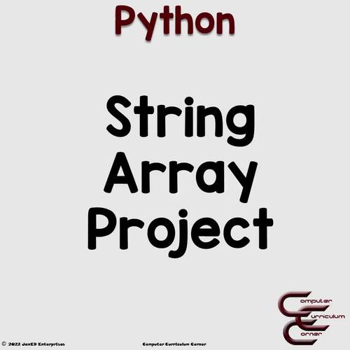 String Array Coding Project Level 2 Word Problems for Python Editable ...