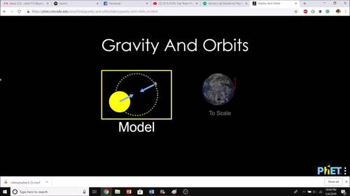 Universal Gravitation and Orbits Inquiry Lab (Phet Simulation) | Physics