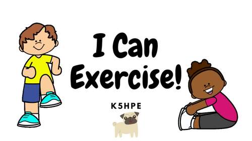 Preview of I Can Exercise, eBook/Video, Physical Literacy, PE, Slides, Virtual Learning