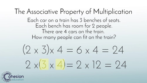 Multiply Using The Associative Property By Cohesion Education Tpt
