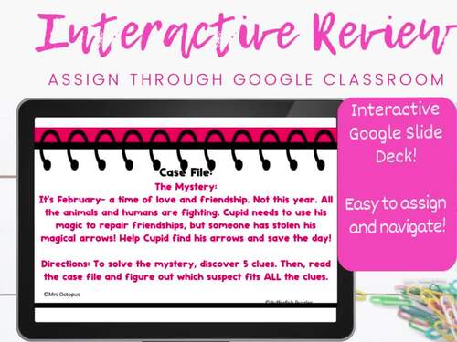 4th Grade Digital Valentine's Math Escape Room Google Slides No-Prep Game