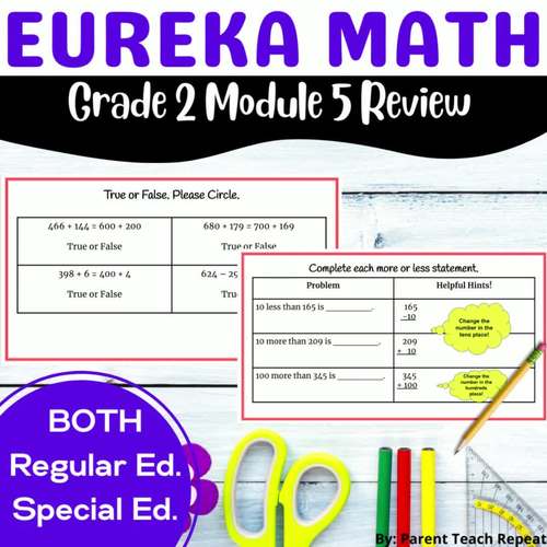 Special Ed Regular Ed Engage NY {Eureka} Math Grade 2 Module 5 Review ...