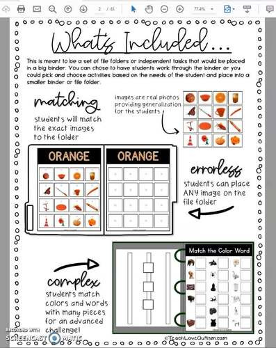 Color File Folders | Color Activities |
