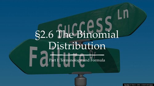 Preview of 2.6 Part 1 The Binomial Distribution