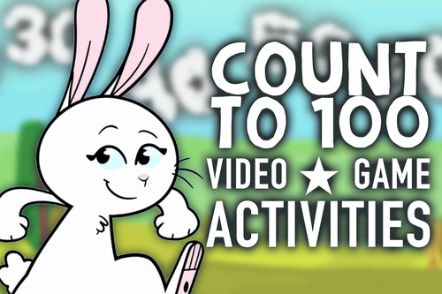 Preview of Counting to 100 Activities: Game, Math Centers & Video: Kindergarten - 1st Grade