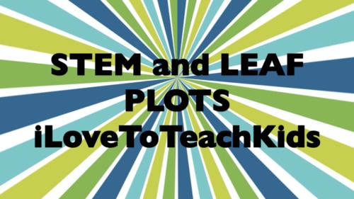 Preview of STEM & LEAF PLOTS Instructional VIDEO for Remote Distance Learning