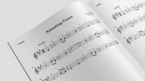 Amazing Grace for Beginner Violin – Two Sheet Music Versions + Audio Track