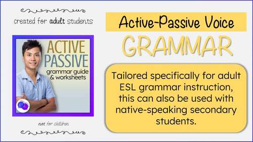 Active and Passive Grammar Guide and Worksheets by Rike Neville