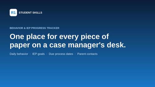 IEP Progress Monitoring & Daily Behavior Tracker | Digital Case Manager ...