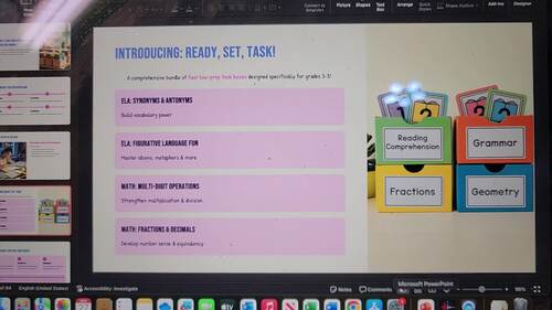 Ready,Set,Task! 3rd-5th Grade ELA & Math Task Box Bundle -Over 80 Low-Prep Cards