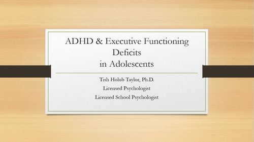 Adolescents With A D H D And Executive Functioning