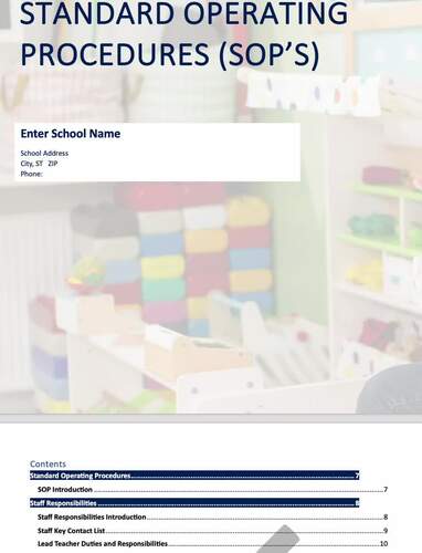 Standard Operating Procedures (SOP) by Admin 4 You | TPT