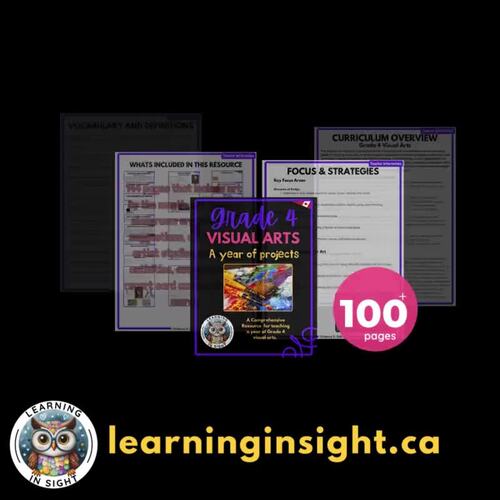 Grade 4 Visual Arts YearLong HandsOn Art Lessons & Artist Studies