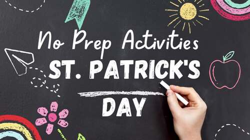 St. Patrick's Day Packets Math Write Worksheets Bundle PreK Kindergarten First
