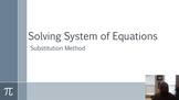 Solving System of Equations - Substitution Method