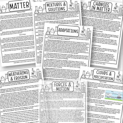 Forces and Motion- Read and Practice Worksheet (Print & Digital)