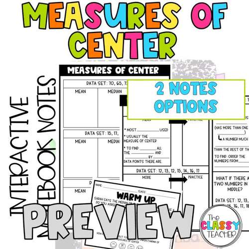 Measure of Center in Math by The Classy Teacher TPT
