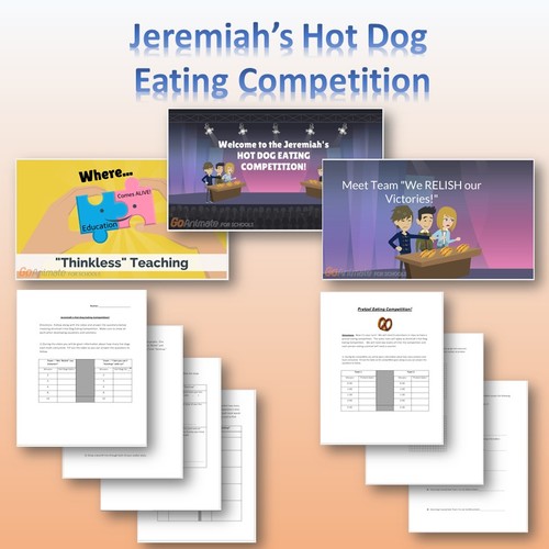 Preview of Jeremiah's Hot Dog Eating Contest - Scatter Plot Activity