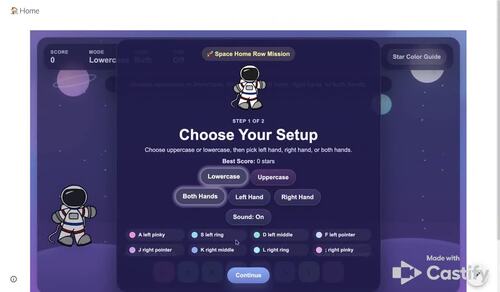Space Typing Practice | Home Row Keyboarding Game | Digital Typing Activity