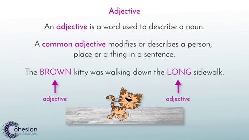 Preview of Using Common Adjectives when Speaking and Writing