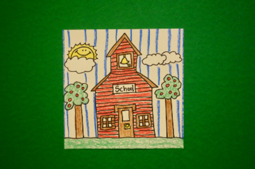 Preview of Let's Draw a Little Red Schoolhouse!