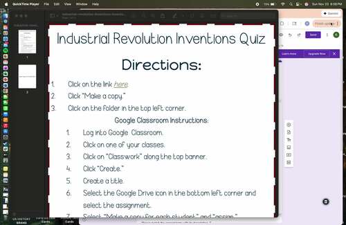 Jackson and Industrial Revolution Self-Checking Assessment Google ...