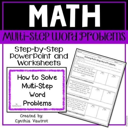 MultiStep Word Problems (with Worksheets) TpT