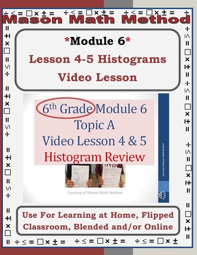 Preview of 6th Grade Math Mod 6 Lesson 4-5 Histogram Video Lesson *Flipped/Distance*