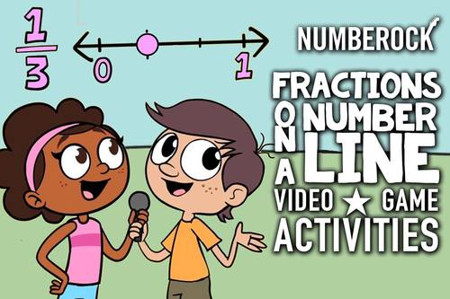 Preview of Fractions on a Number Line: Comparing Fractions Worksheets, Game, Video & More
