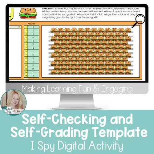 Editable Self-Checking I Spy Template - Digital Resource Task Card Vol. 4