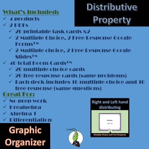 Distributive Property Task Cards Google, Boom and Printable | TPT